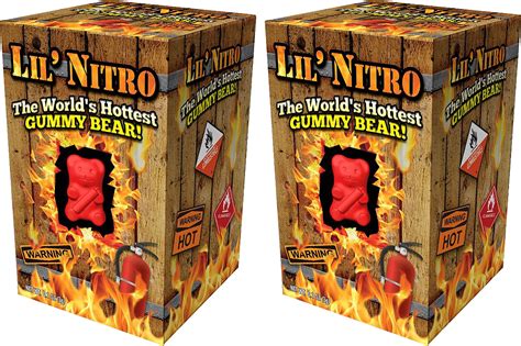 Lil Nitro 2 Pack The Worlds Hottest Gummy Bear Extreme Spicy Candy Red Gummy Bear Buy
