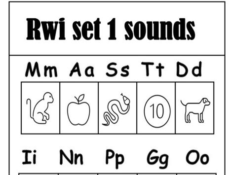 Phonics Read Write Inc Set 1 Sounds And Words Activity Sheets