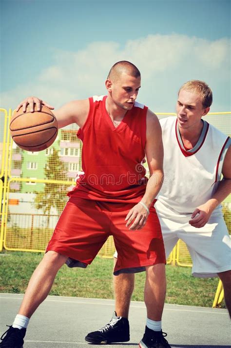 Two Basketball Players On The Court Stock Photo Image Of Exercise