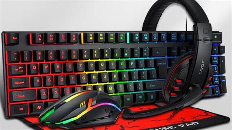 T Wolf Tf800 Wired Pc Gamers Combos Rgb 4 In 1 Gaming Combo Set