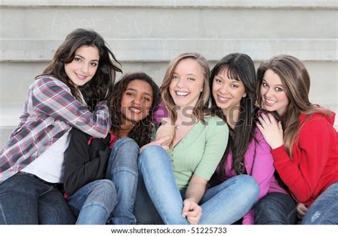 Multi Racial Group Diverse Teenagers Stock Photo 51225733 Shutterstock
