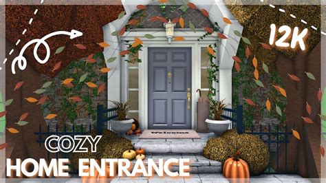 Cozy House Entrance Autumn Speed Build Bloxburg Roblox Youtube