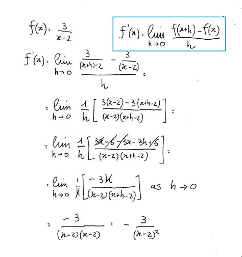 How Do You Find The Derivative Of Fx 3x 2 Using The Limit