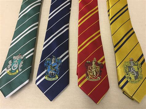 Harry Potter Necktie Choose A House Tie Gryffindor Etsy