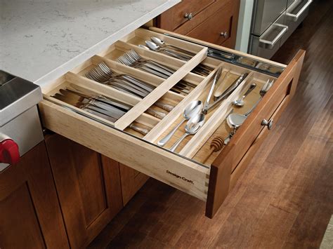 Kitchen Cabinet Drawer Two Tier Cutlery Storage And Organization System