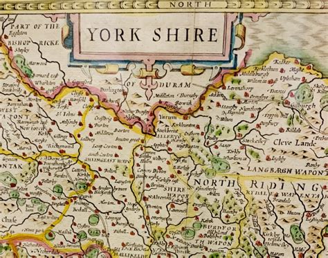 Early Map Of Yorkshire By John Speed C1713 704418 Sellingantiques