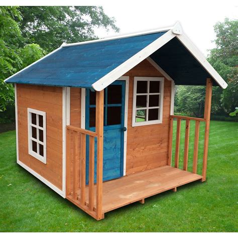 Blue Roof Cubby Wooden Outdoor Kids Playhouse Buy Cubby Houses
