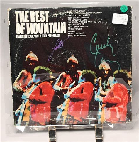 Lot Autographs Best Of Mountain Album Signed By Leslie West And