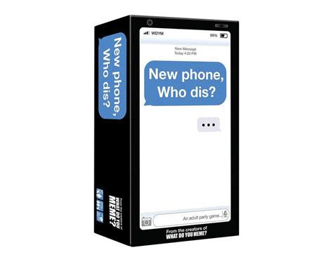 240 inbox cards and 300 reply cards, printed on premium playing cards (thick with gloss finish); New Phone, Who Dis? - Adult Party Game by What Do You Meme? in 2020 | What do you meme, Adult ...