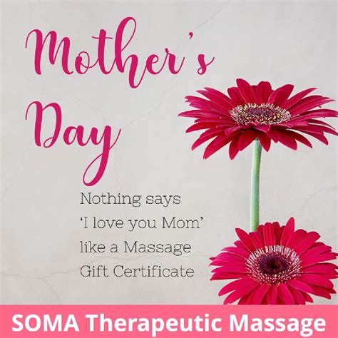 Mothers Day Is A Couple Days Away Massage Is An Excellent T Massage Marketing Massage