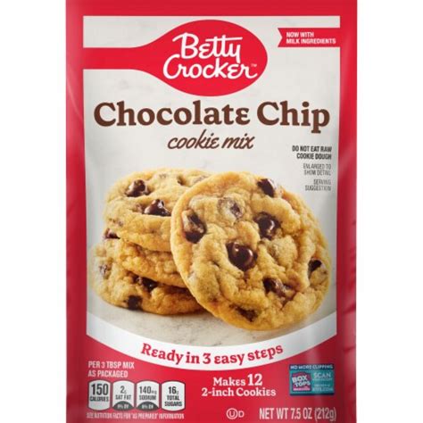 Betty Crocker Chocolate Chip Cookie Mix 75 Oz Marianos