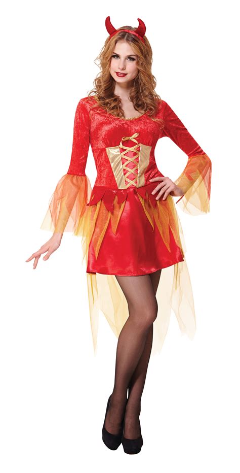 Adult Sexy Gothic Red Devil Ladies Halloween Party Fancy Dress Costume Outfit
