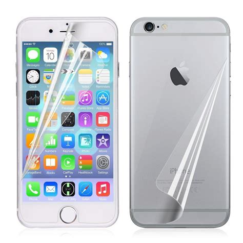 Since the screen of iphone 6 plus has been enlarged to 5.5 inches, the possibility of breaking it has also been enlarged. One Set Front & Back Screen Protector Guard Film for ...