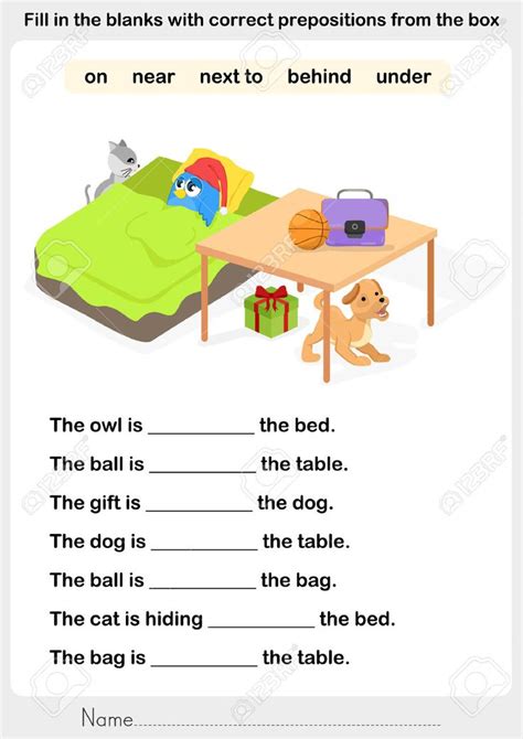 Image Result For Preposition Worksheets In On Under Ingles Para