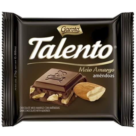 Ofertas De Barra De Chocolate Talento Meio Amargo Amêndoas 1 Unidade