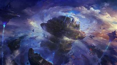 Fortress Fantasy Sky Wallpapers Background Artstation