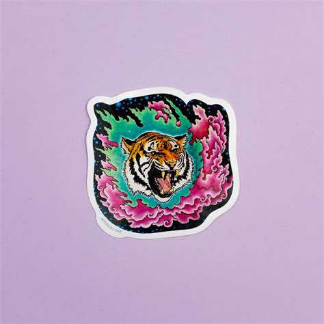 Tiger Sticker Etsy