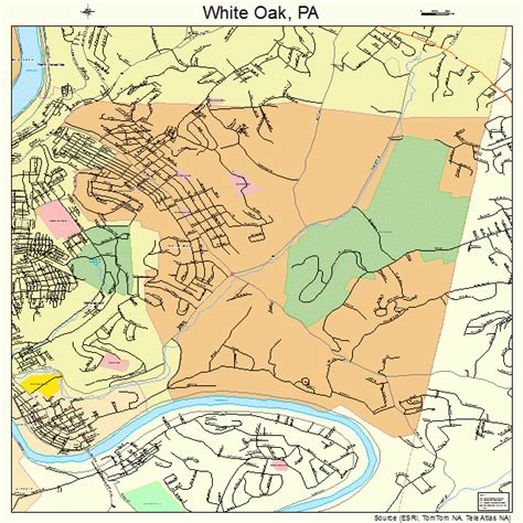 White Oak Pennsylvania Street Map 4284704