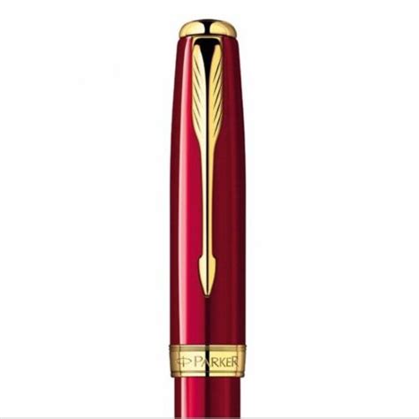 Parker Sonnet Fountain Pen Red Color Gold Clip With Medium 07mm Steel