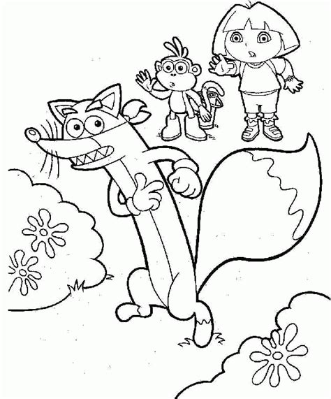 Dora And Boots Coloring Page Coloring Home