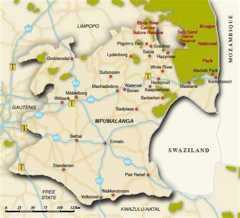 Map Of Mpumalanga Mpumalanga Map South Africa