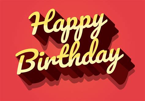 Happy Birthday Typography in Yellow Letters 551688 - Download Free ...