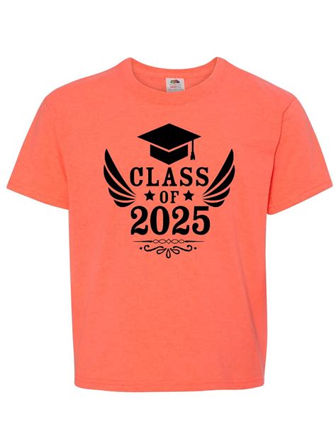 Class Of 2025 With Graduation Cap And Wings Youth T Shirt