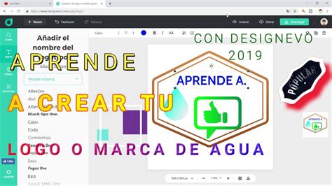 Aprende A Crear Tu Logo O Marca De Agua Con Designevo2019 Youtube