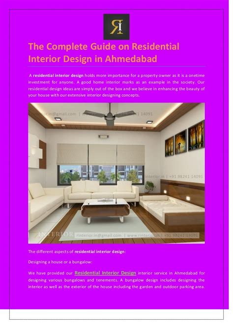 The Complete Guide On Residential Interior Design In Ahmedabad