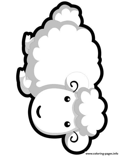Cute Smiling Sheep Coloring Pages Printable