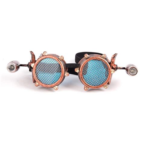 Buy Victorian Steampunk Goggles With Double Ocular Loupe Welding Goth Cosplay Vintage Goggles