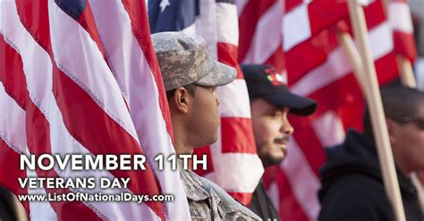 Veterans Day List Of National Days