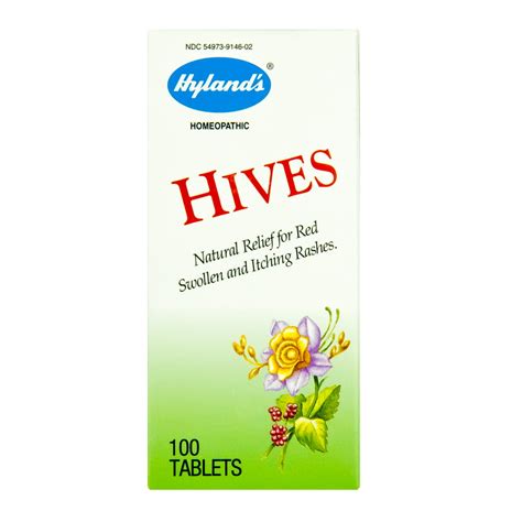 Hylands Hives Relief Tablets Natural Relief Of Hives 100 Quick