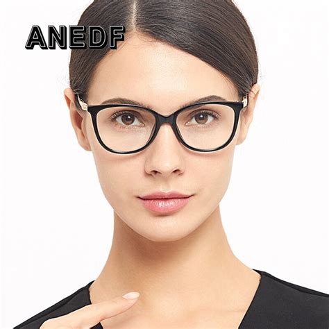 Anedf Cat Eye Rhinestone Glasses Frames Men Women Optical Fashion