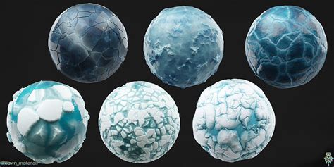 5in1 Procedural Ice Materials For Blender Texture Cgtrader