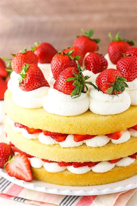 Recipes Perfect Strawberry Naked Cake Strawberry Shortcakerecipe My