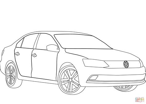 Dibujo De Volkswagen Jetta Para Colorear Dibujos Para Colorear