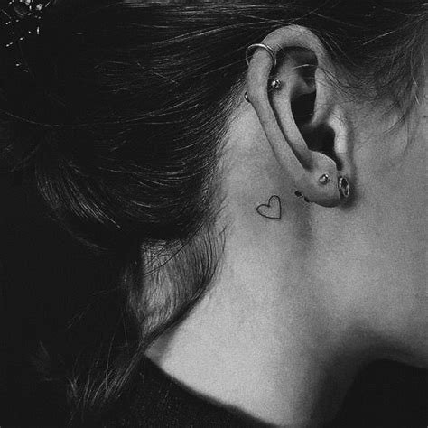 heart tattoo behind ear #piercingsearHeart - Tattoos Pictures | Heart tattoo behind ear, Behind ...