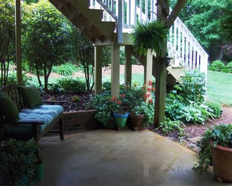 Incorporate landscaping and furnished to enhance the courtyard space is important so that you look forward to. Under Deck Design Ideas, Pictures, Remodel and Decor | Under deck landscaping, Deck landscaping ...