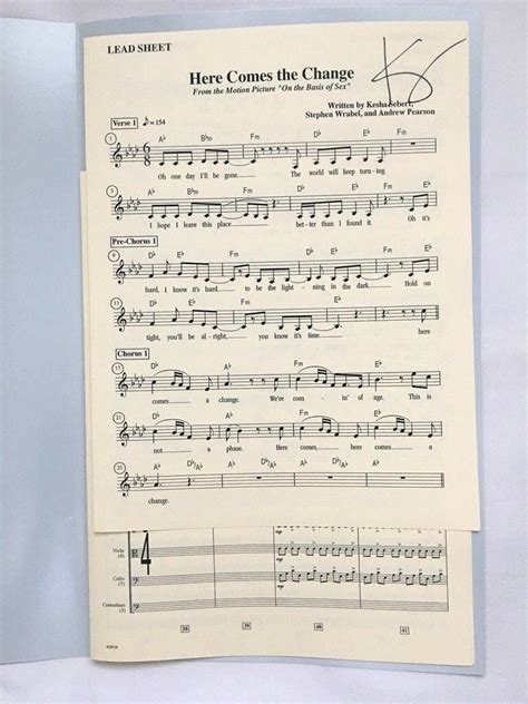 on the basis of sex movie hand signed sheet music best song and score fyc promo ebay