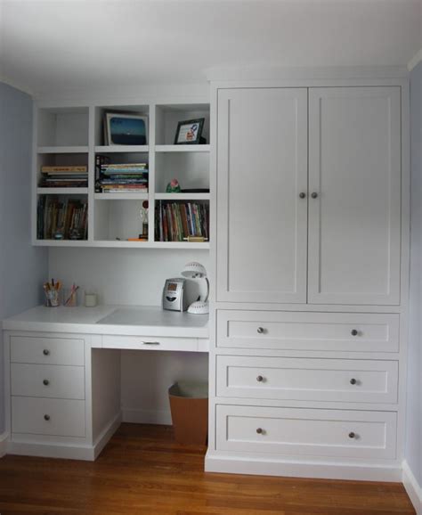 Dresser And Desk Built In Bedroom Closet Was Replaced With Built In