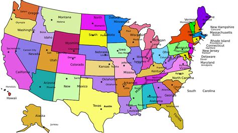 Free Vector Graphic Usa Capitals Map United States Free Image On