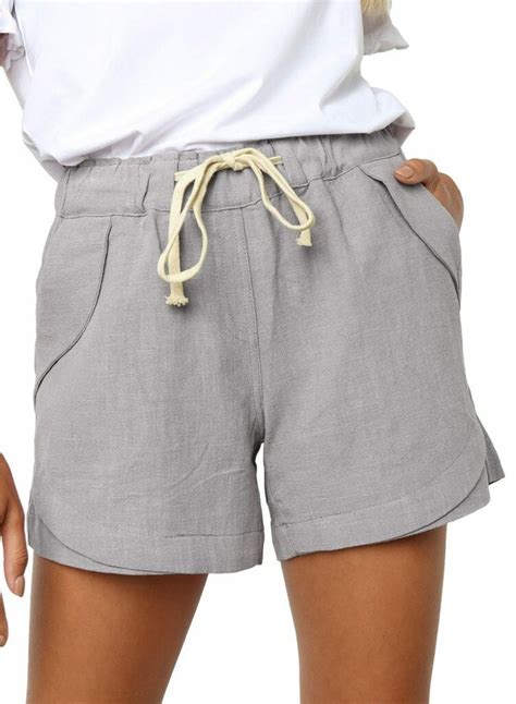 Womens Summer Comfy Drawstring Elastic Waist Shorts Product Testing Group