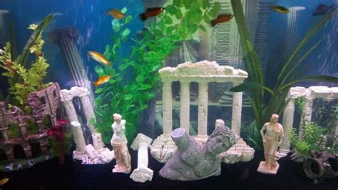 Maybe you would like to learn more about one of these? Our Roman ruins themed aquarium | Fish tank decorations ...