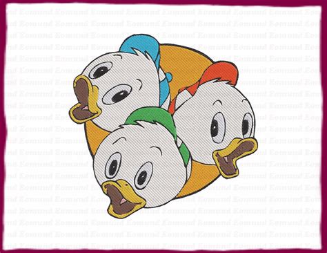 Huey And Dewey And Louie Ducktales Fill Embroidery Design 2 Instant