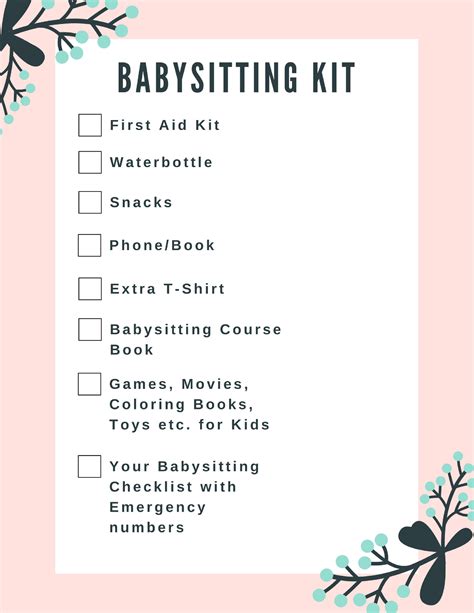 Babysitting 101 Your Essential Babysitting Kit Taiya Maddison