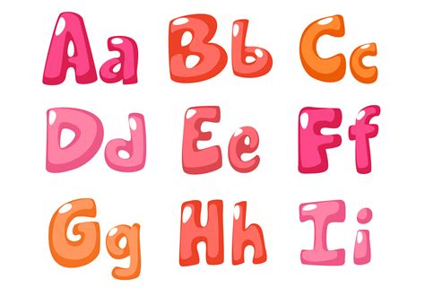 Cute Bold Font In Pink Color For Kids Part 1 533183 Vector Art At Vecteezy