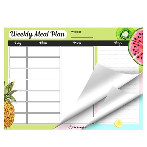 Buy Weekly Meal Planner Pad Magnetic Hanging Refrigerator Menu