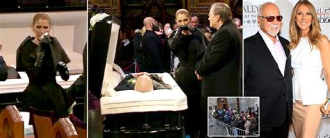 Grieving Celine Dion Mourns Husband René Angélil At Open Casket