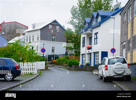 Iceland Reykjavik Houses In The City Center Stock Photo Alamy